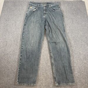 Cinch Jeans Mens 34x32 (Fits 32x32) White Label Relaxed Fit Straight Leg Blue